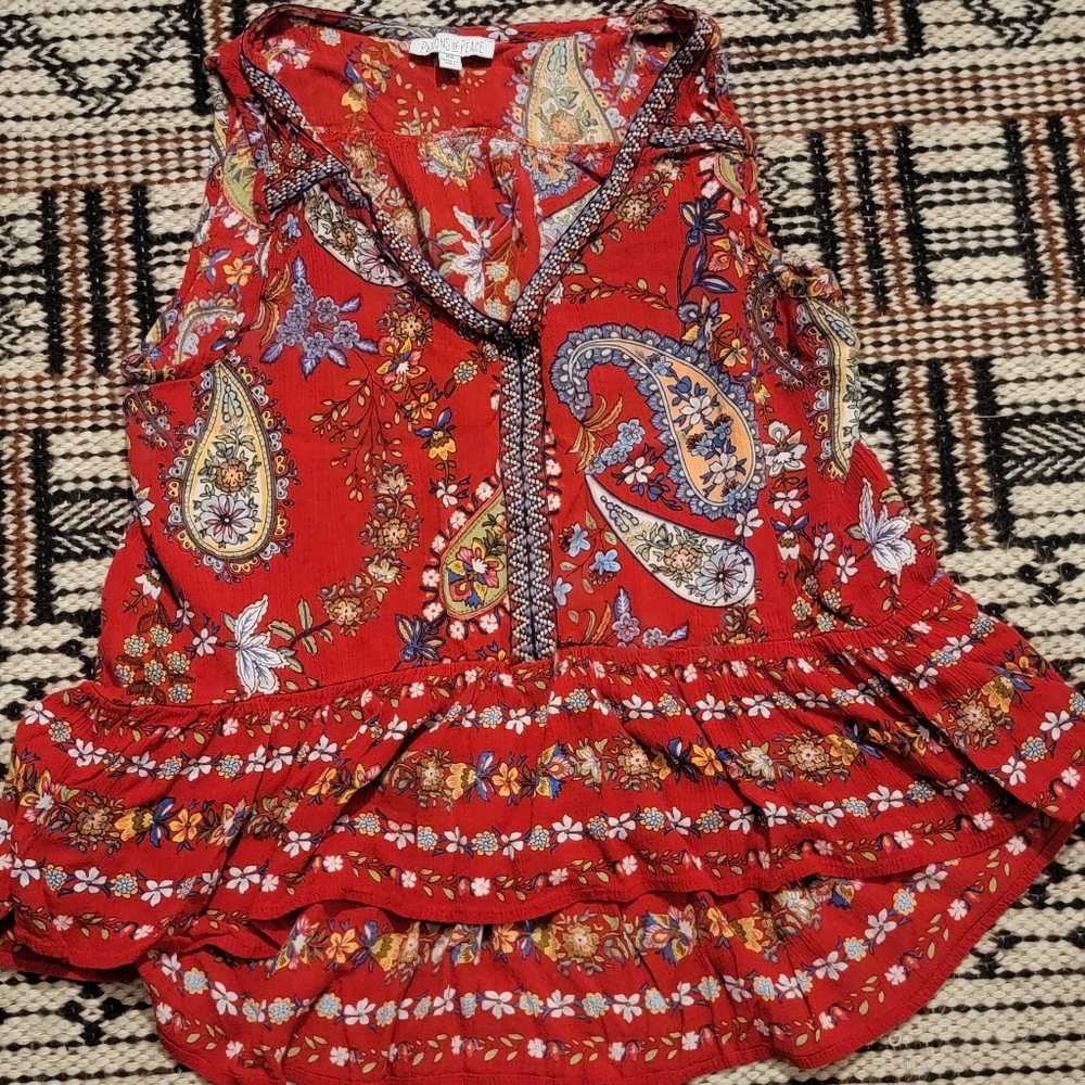 PATRONS OF PEACE rayon shirt